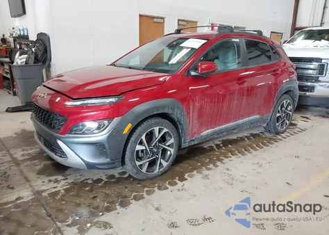 2022 Hyundai Kona Limited z USA, uszkodzony, nr VIN KM8K5CA38NU795248